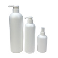 Empty white 8 16 32 oz 250 500 1000 ml boston Round lotion hdpe plastic pump bottle